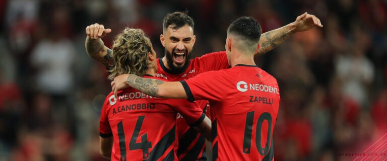 Athletico em vitória contra o Londrina por 6 a 0