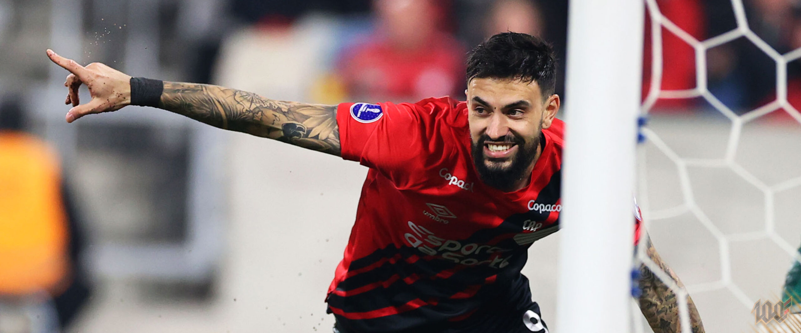 Mastriani pelo Athletico Paranaense em jogo contra o Cerro Porteño na Copa Sul-Americana de 2024